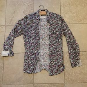 Ted baker floral button down size 3